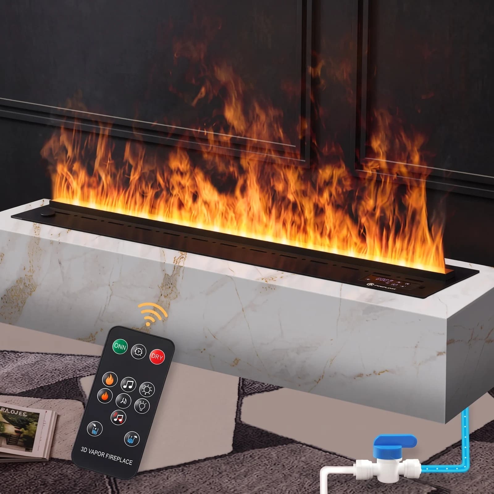 Uzaktan Kumandalı 3D Buharlı Elektrikli Şömine