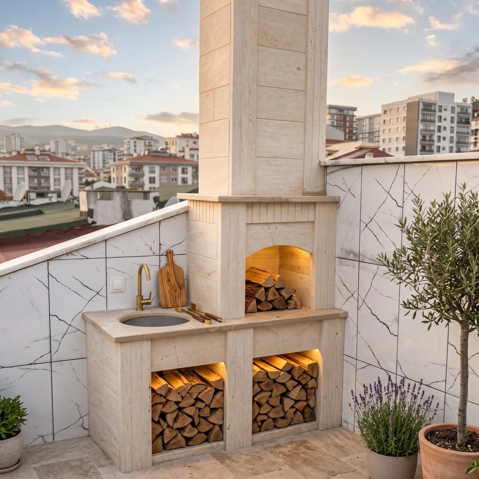 Çatı Köşe Barbeküsü