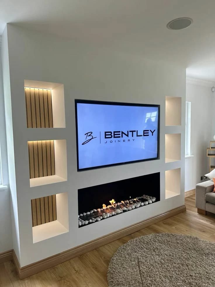 Raflı TV Ünitesi Bioetanol Şömine — Bioetanol, ürün kodu ALP-BI-0018