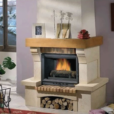 Küfeki Taşlı Salon Tipi Şömine Modelleri