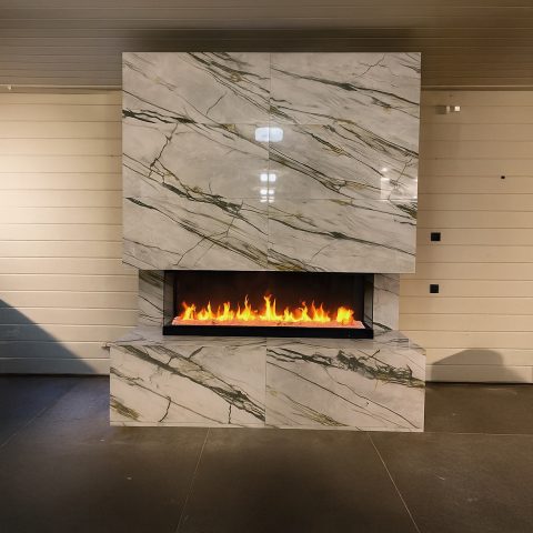 Gazalpin 120 3 Tarafı Camlı Modern Doğalgazlı Şömine